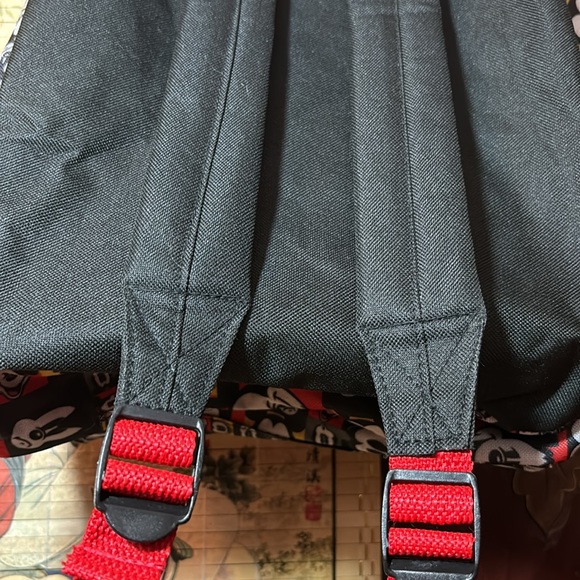 Walt Disney World Backpack Mickey Mouse Expressions Red Yellow Grey EUC - Picture 9 of 17